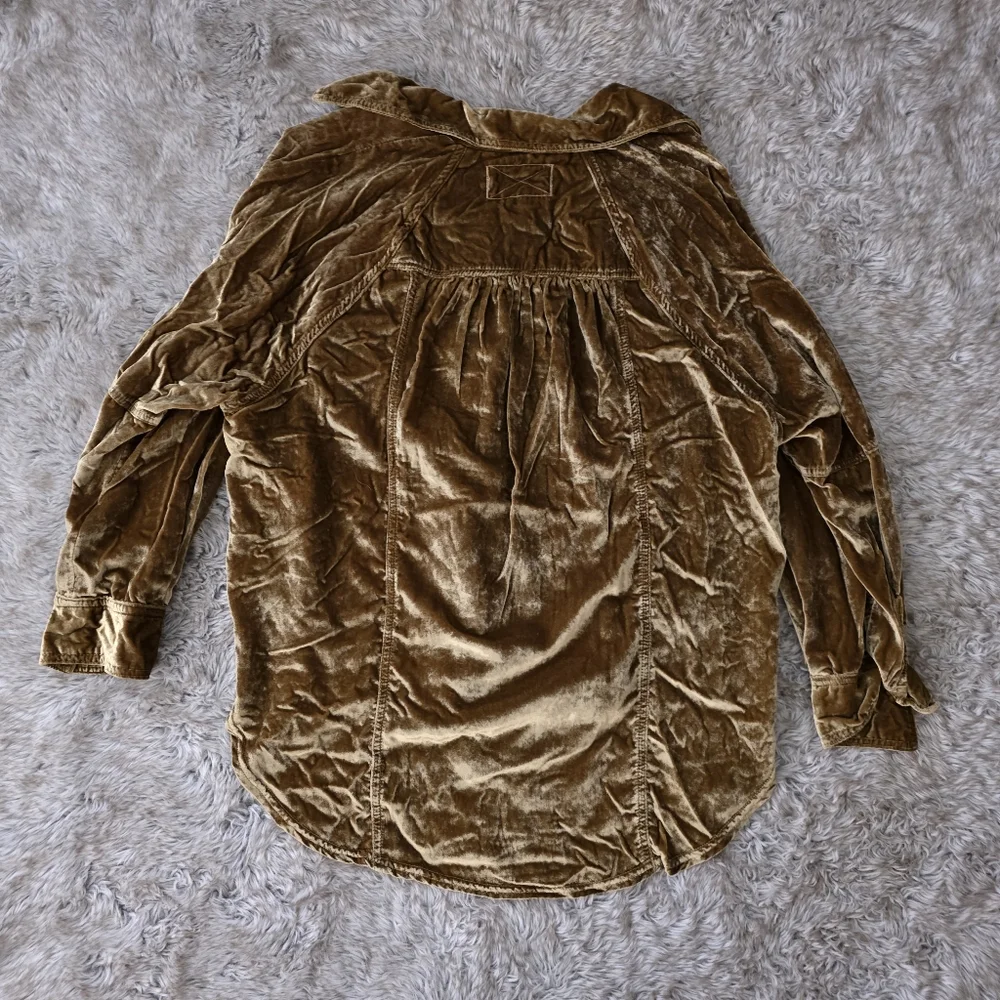 Free People We The‎ Free Night Skies Velvet Top Gold